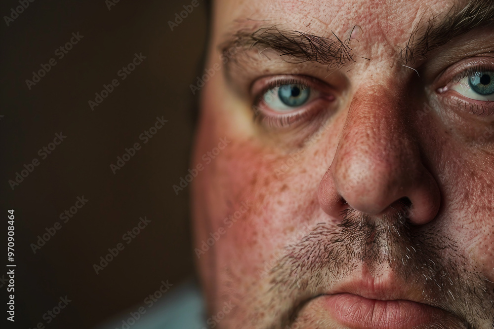 Obraz premium Illustration of people with obesity made generative AI technology