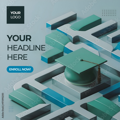 Educational Social Media Ads Post Template Design