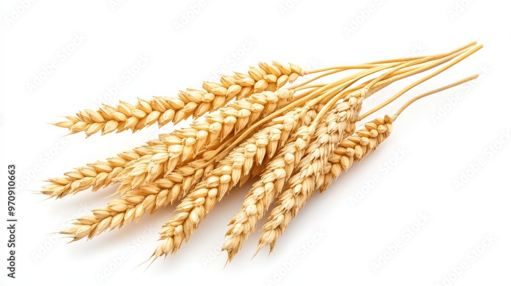 Wheat ears isolated on white background Wheat ears isolated on white background