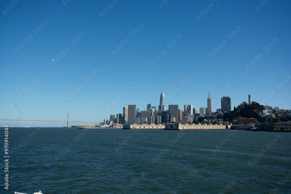 San Francisco Bay Area in the evening light