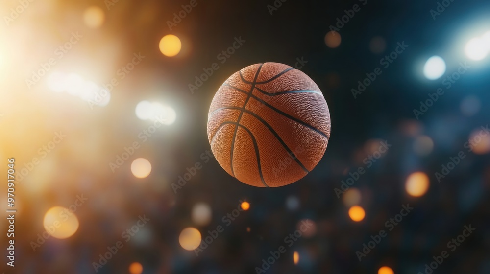 A basketball in mid-air with a blurred background, emphasizing motion and excitement. A basketball in mid-air with a blurred background, emphasizing motion and excitement.
