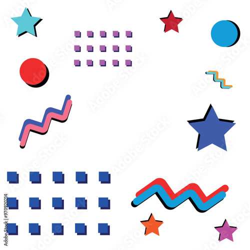 80s 90s style. Retro style. Pop and rock music party event template. Vector poster.	