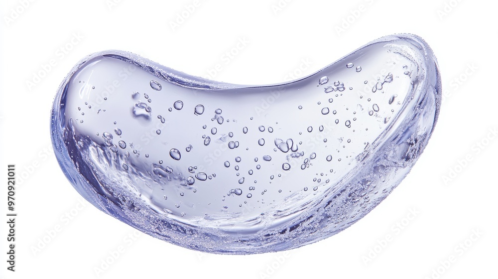 Single blob of transparent glycerin or gel. Glossy texture with tiny bubbles. Single blob of transparent glycerin or gel. Glossy texture with tiny bubbles.