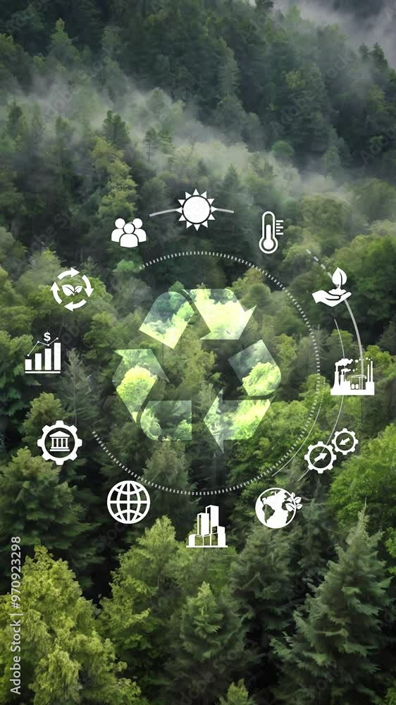 Reuse Reduce Recycle symbol.Net zero emission.Net Zero Emissions 2050 ...