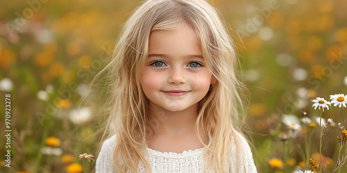 Portrait of a beautiful little girl looking at the camera