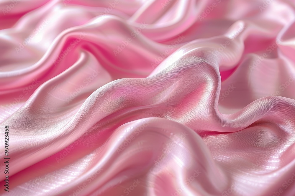 Obraz premium Tela de color rosa. Tejido suave, liso y sedoso. Recurso gráfico, fondo.