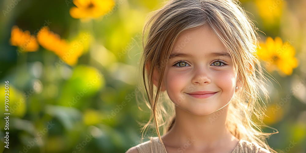 Portrait of a beautiful little girl looking at the camera Portrait of a beautiful little girl looking at the camera