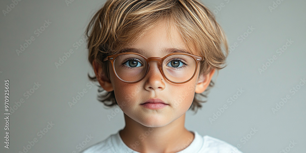 Portrait of a cute little boy with glasses Portrait of a cute little boy with glasses