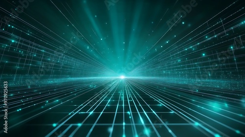 Wallpaper Mural A captivating digital background featuring glowing lines and particles, evoking a sense of motion and technology. Torontodigital.ca