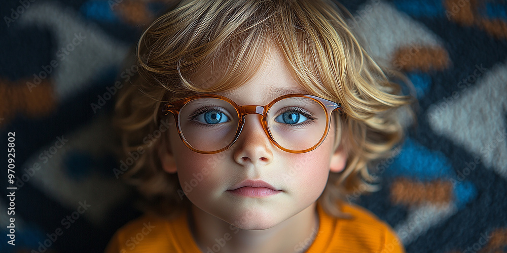 Portrait of a cute little boy with glasses Portrait of a cute little boy with glasses