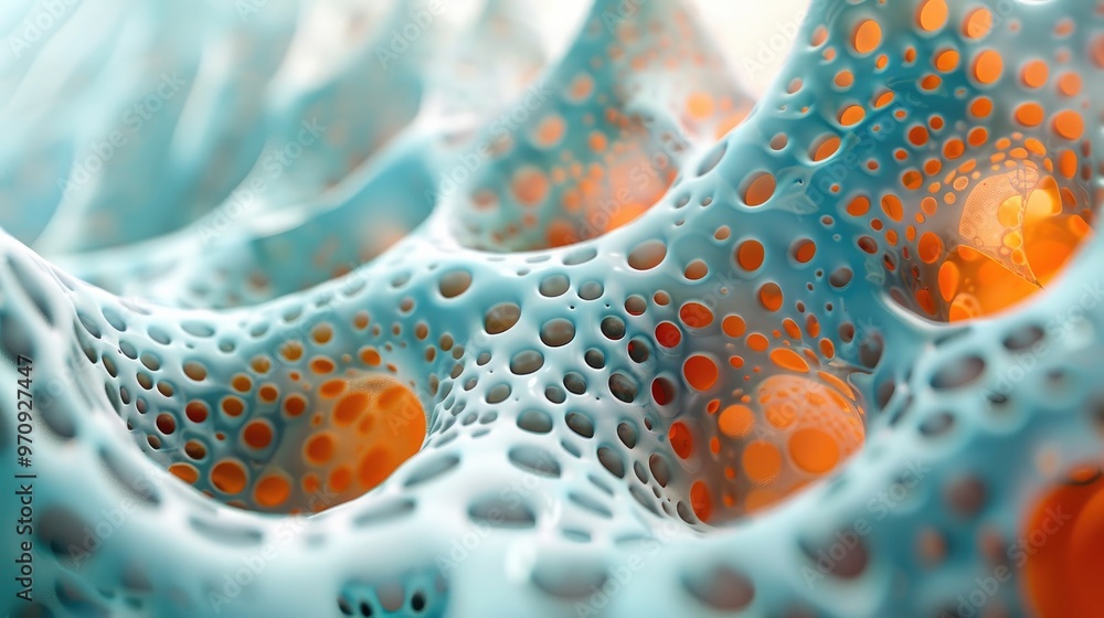 Obraz premium Captivating digital abstract texture with vibrant organic patterns and fluid shapes Visually striking artwork with dynamic colorful and mesmerizing design elements