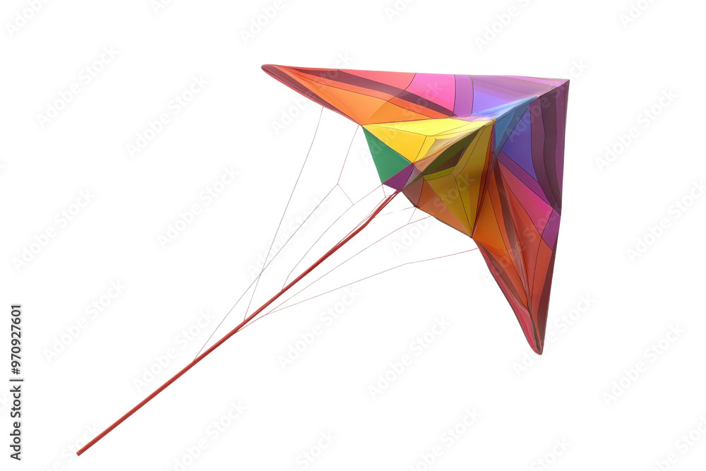 Colorful geometric kite with string flying, high-quality stock photo ideal for outdoor, adventure, fun, and vibrant designs. Colorful geometric kite with string flying, high-quality stock photo ideal for outdoor, adventure, fun, and vibrant designs.