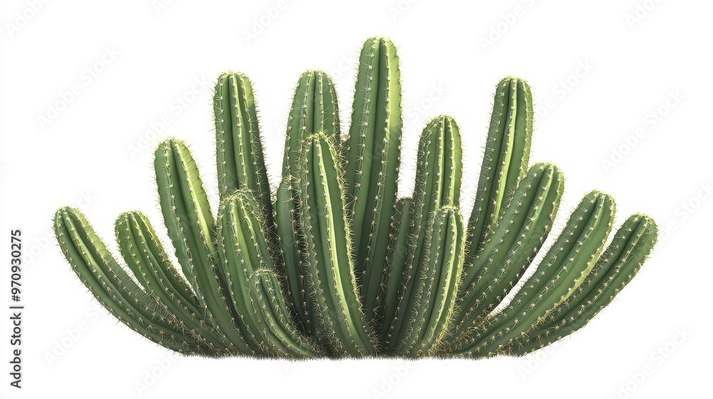 Candelabra cactus (Euphorbia ingens) clipart, element, 3D illustration, realistic, isolated on white background Candelabra cactus (Euphorbia ingens) clipart, element, 3D illustration, realistic, isolated on white background