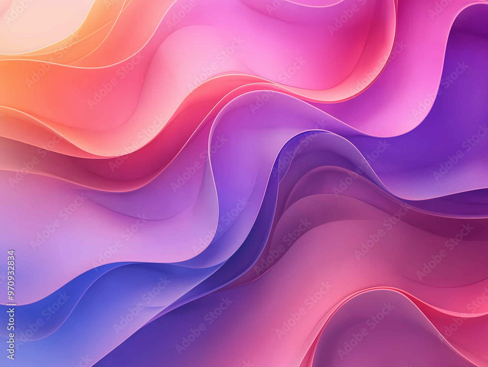 Vibrant Abstract Waves in Gradient Pink, Purple, and Orange Hues Vibrant Abstract Waves in Gradient Pink, Purple, and Orange Hues