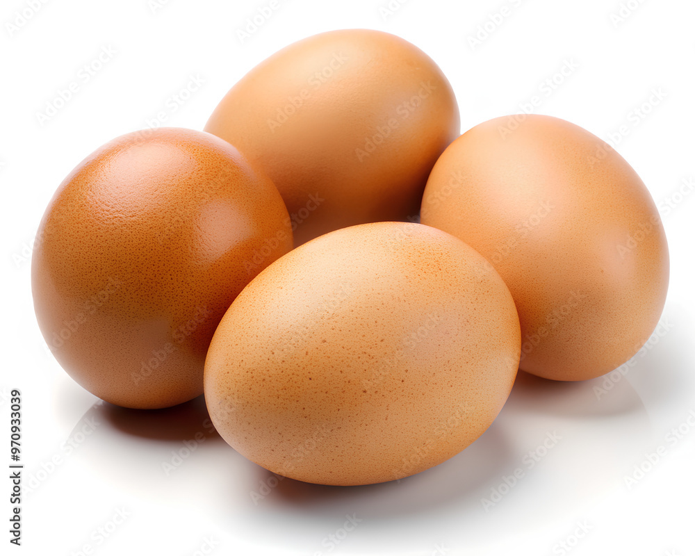 Chicken eggs isolated on white background, clipping path Chicken eggs isolated on white background, clipping path