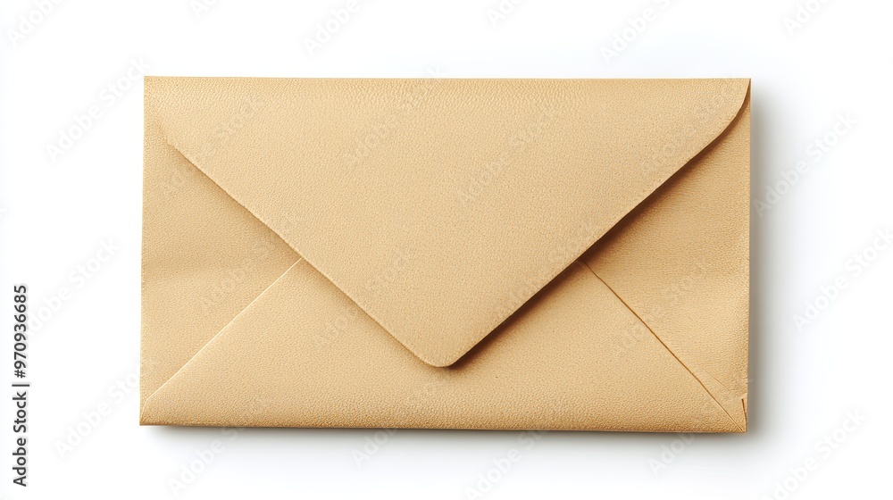 Recycled craft paper envelope isolated Recycled craft paper envelope isolated