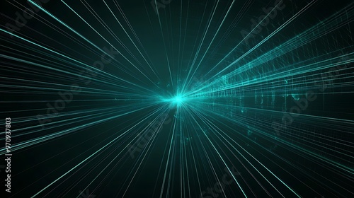 Wallpaper Mural Dynamic abstract background featuring glowing lines radiating from a central point, creating a futuristic and digital atmosphere. Torontodigital.ca