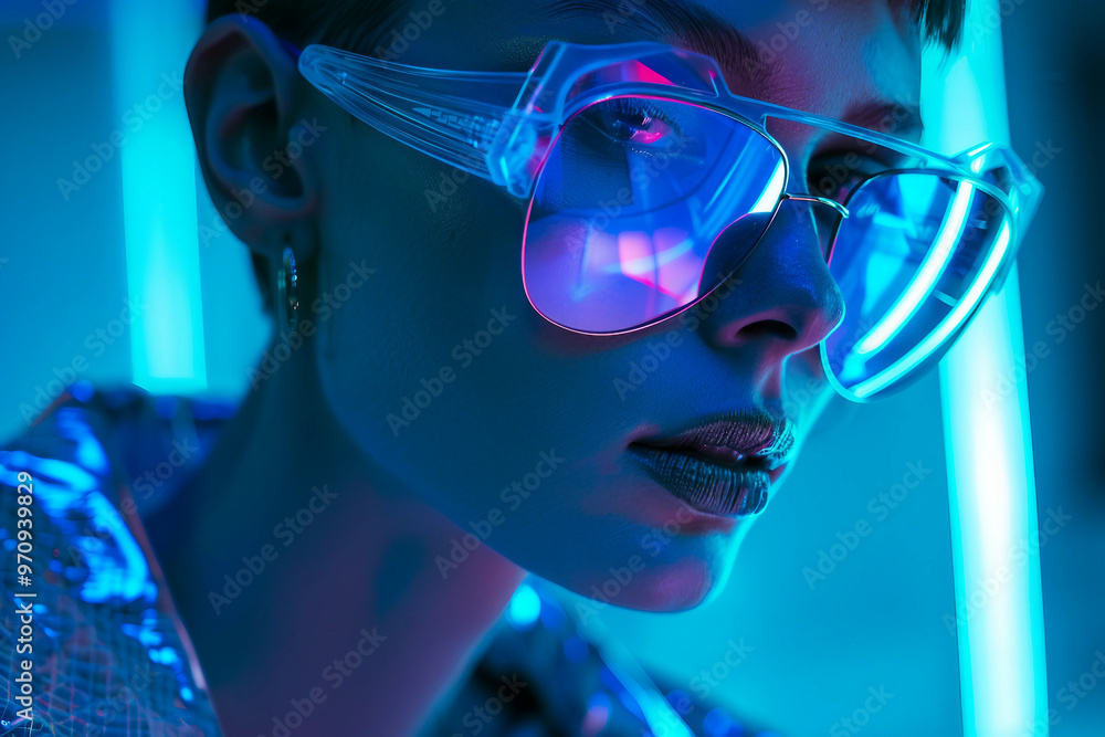 Cyberpunk wearing modern clothes ai generated image Cyberpunk wearing modern clothes ai generated image