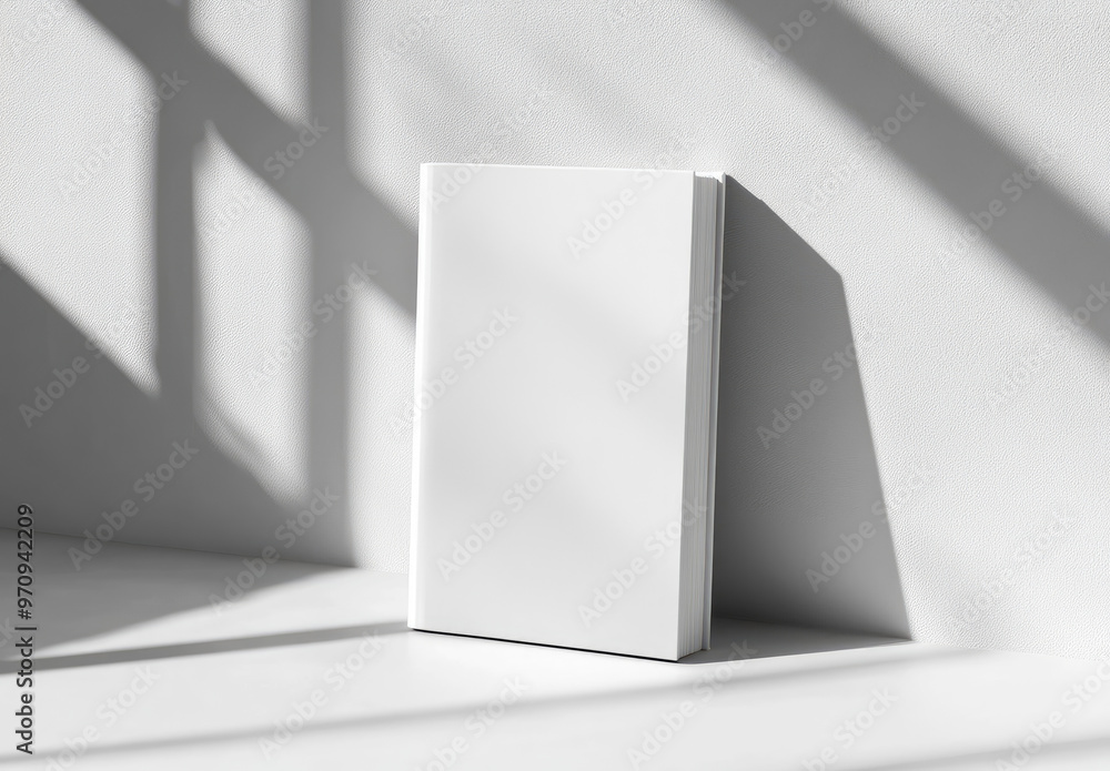 Clean hardcover book mockup with soft light and a slightly opened cover, ideal for branding and design presentations. Neutral background and shadows. Created with AI Clean hardcover book mockup with soft light and a slightly opened cover, ideal for branding and design presentations. Neutral background and shadows. Created with AI