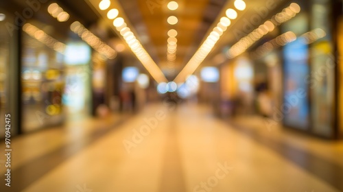 Blurred soft of indoor public space for background