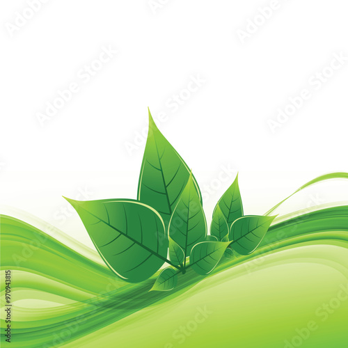 Modern and clean leaf background template