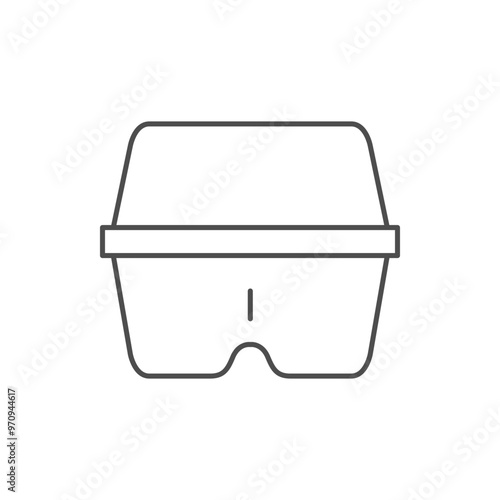 Food container line outline icon