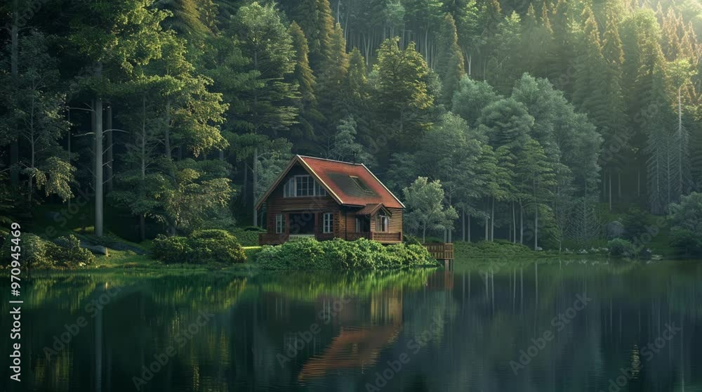 Wooden cabin by a serene lake in the forest, creating a peaceful ambiance in nature.
Seamless looping 4k time-lapse virtual video animation Generated AI Wooden cabin by a serene lake in the forest, creating a peaceful ambiance in nature.
Seamless looping 4k time-lapse virtual video animation Generated AI