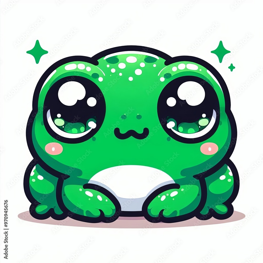 Obraz premium Adorable Smiling Frog Delight