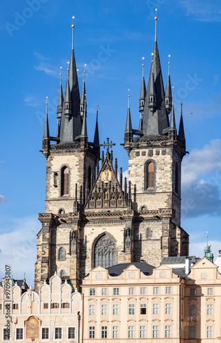 Canvas Print The Church of the Mother of God before Týn, or Church of Our Lady before Týn, is