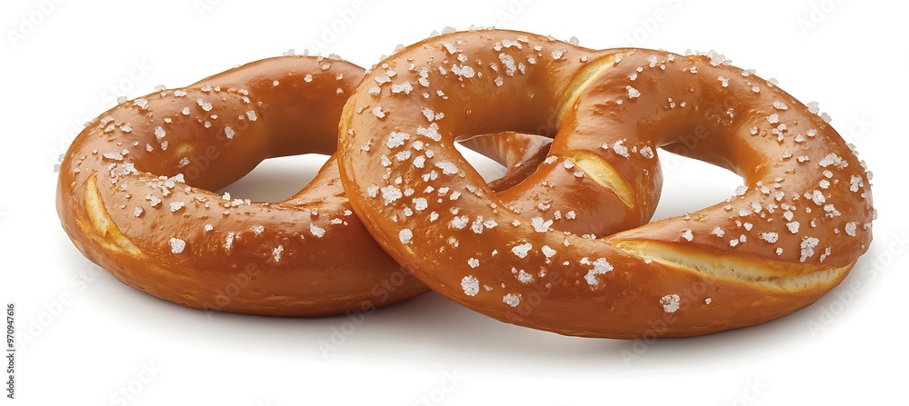 A soft, buttery pretzel with a sprinkle of coarse salt A soft, buttery pretzel with a sprinkle of coarse salt