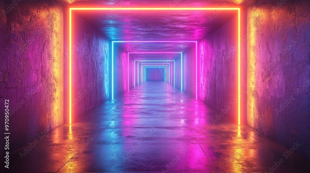 Neon Lights Tunnel Neon Lights Tunnel