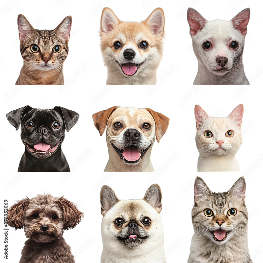 Obraz premium set of cats