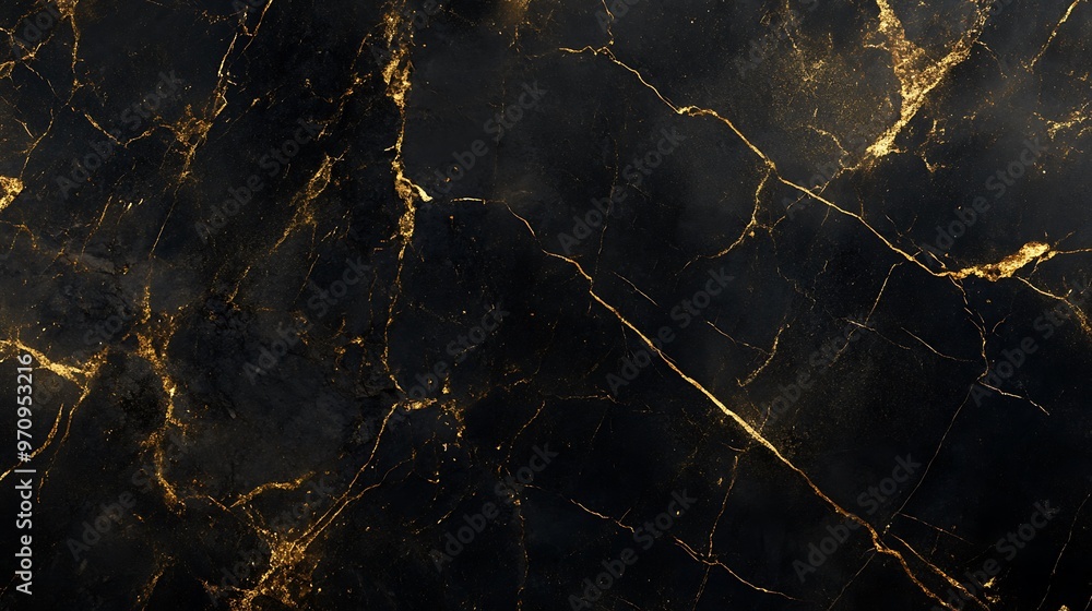 Black Marble with Golden Veins and Specks Black Marble with Golden Veins and Specks