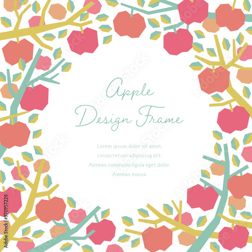 りんごのデザインフレーム