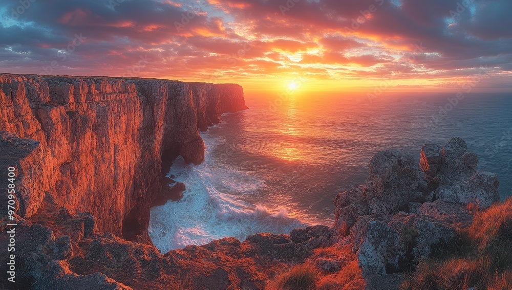 Fototapeta premium Sunset over the Rocky Coast