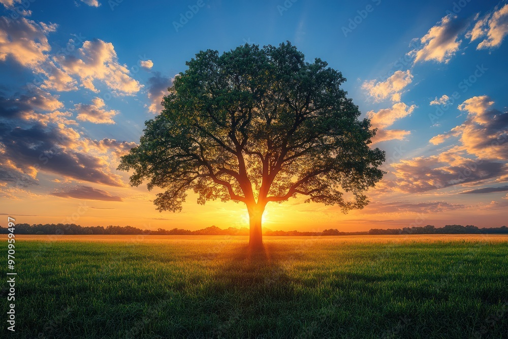 Fototapeta premium Solitary Tree at Sunset