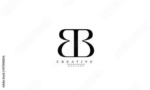 Alphabet letters Initials Monogram logo BB B 