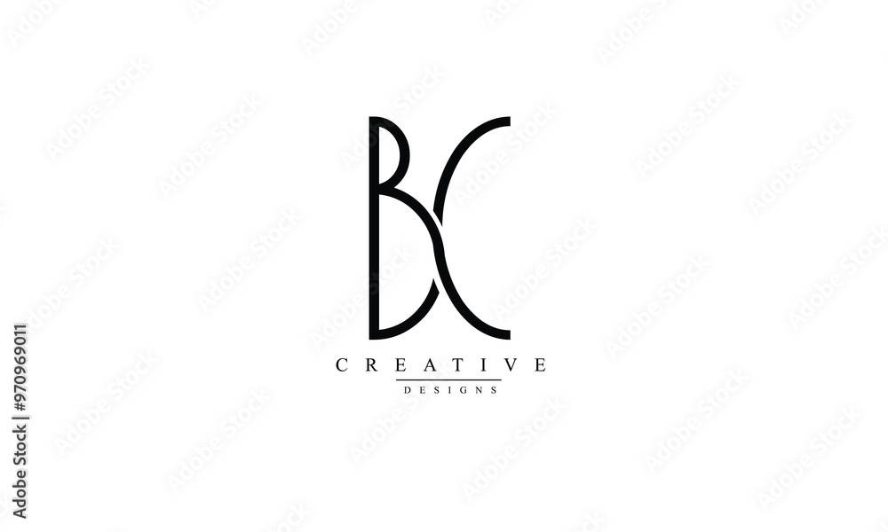 Alphabet letters Initials Monogram logo BC CB B C Alphabet letters Initials Monogram logo BC CB B C