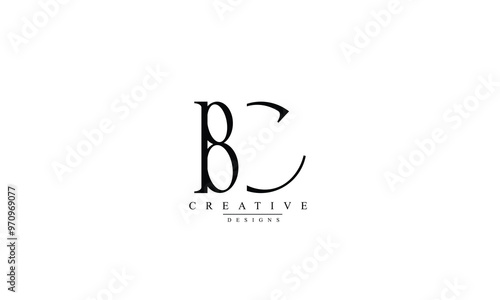 Alphabet letters Initials Monogram logo BC CB B C