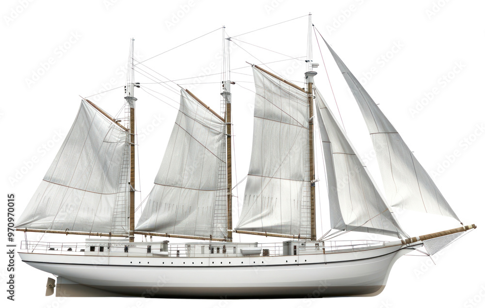 Fototapeta premium PNG Elegant sailing ship model display