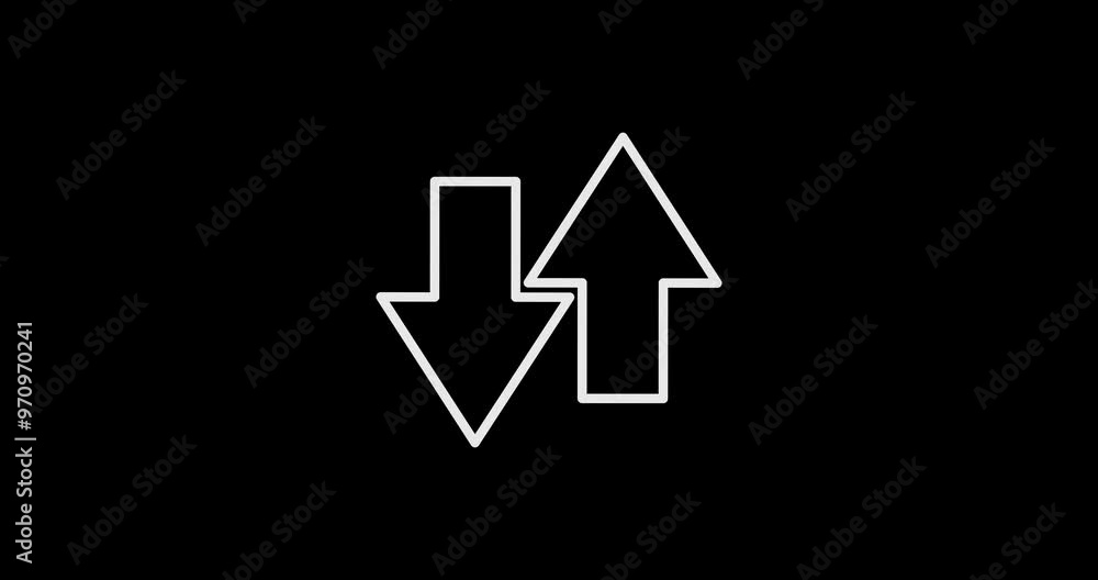 Arrow down and up Arrow down and up