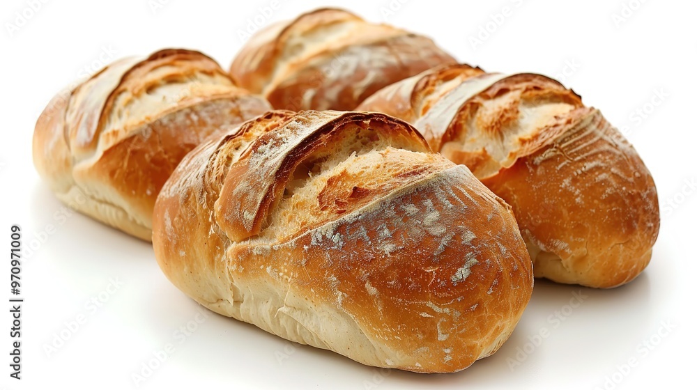 An isolated bread is presented on a clean and pure white background. The bread has a golden - brown crust that gives it an inviting look. There might be some visible texture on the surface, perhaps fr An isolated bread is presented on a clean and pure white background. The bread has a golden - brown crust that gives it an inviting look. There might be some visible texture on the surface, perhaps fr