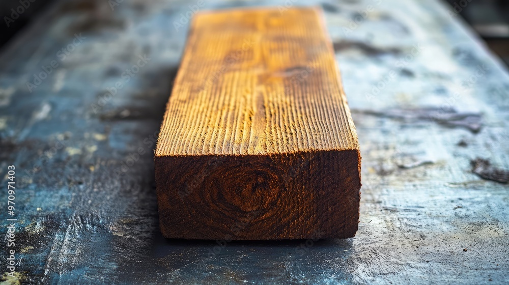 Close-Up View of a Wooden Plank Close-Up View of a Wooden Plank
