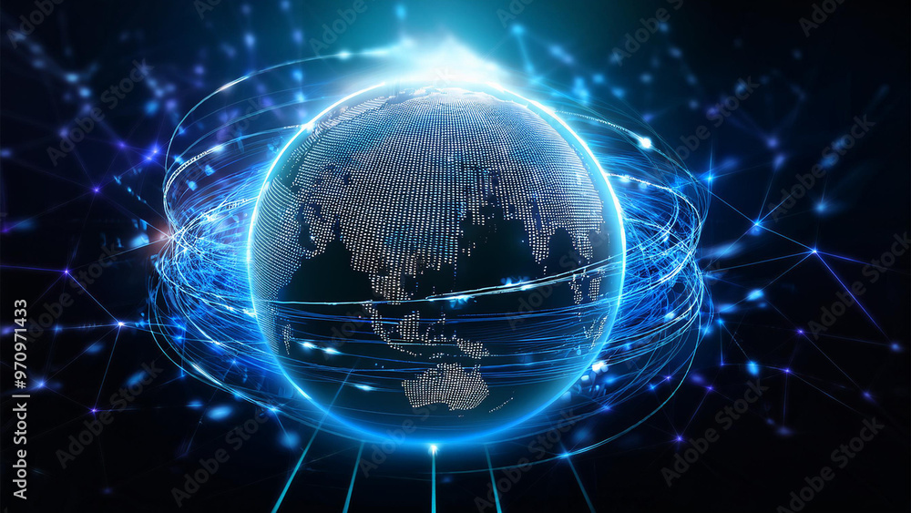 Obraz premium Earth of the future. World of the future.