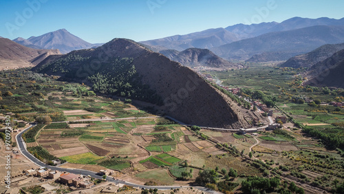 The landscape of Ait Bouguemez Valley in Morocco photo