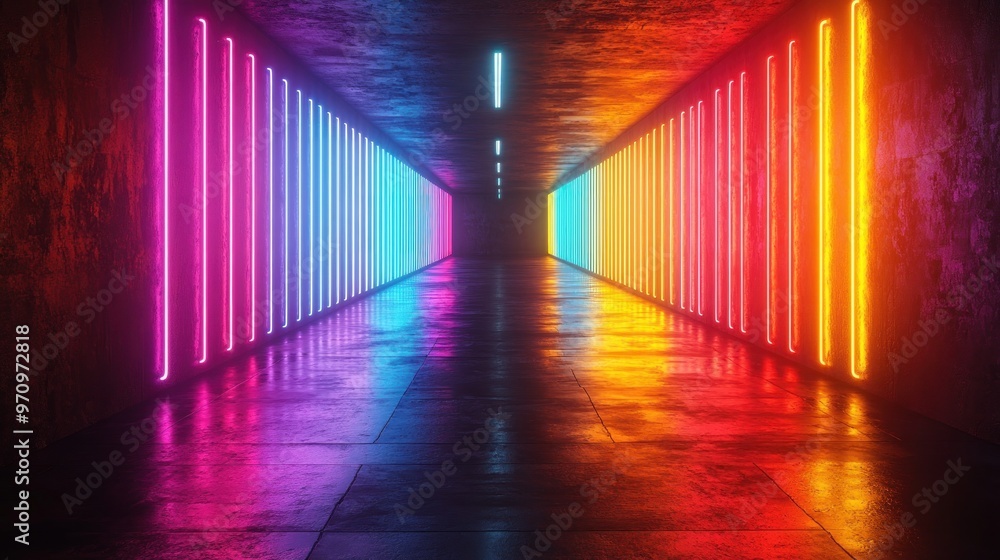 Neon Lights Tunnel Neon Lights Tunnel