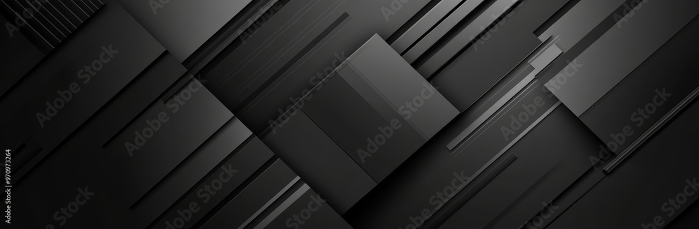 Abstract black technology background. Empty geometric 3d dark black background pattern design. Abstract black technology background. Empty geometric 3d dark black background pattern design.