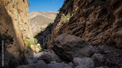 The landscape of Taghia Gorge in Morocco