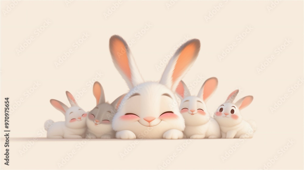 easter bunny with eggs easter bunny with eggs
