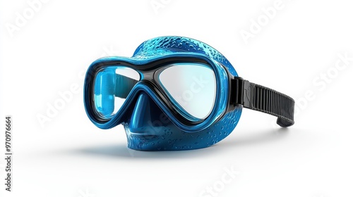 Snorkel mask clipart, element, 3D illustration, realistic, isolated on white background